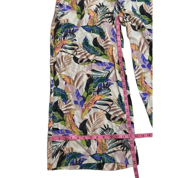 Sanctuary Jumpsuit Womens Tropical Wide‎ Leg Tie Back Short Sleeve sz Large NEW - Picture 5 of 13